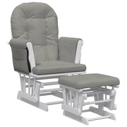 Vetonek Nursing chair with stool light gray fabric