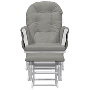 Nursing chair with stool light gray fabric v0182 - Vetonek