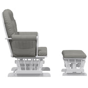 Nursing chair with stool light gray fabric v0182 - Vetonek
