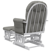 Nursing chair with stool light gray fabric v0182 - Vetonek