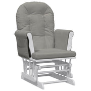 Nursing chair with stool light gray fabric v0182 - Vetonek