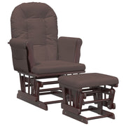 Vetonek Nursing chair with stool brown fabric