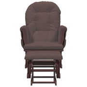 Nursing chair with stool brown fabric v0205 - Vetonek