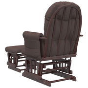 Nursing chair with stool brown fabric v0205 - Vetonek