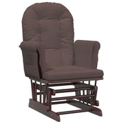 Nursing chair with stool brown fabric v0205 - Vetonek