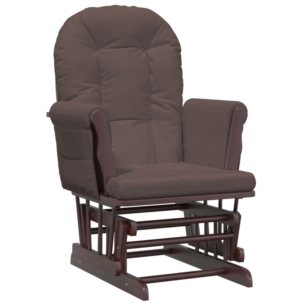 Nursing chair with stool brown fabric v0205 - Vetonek
