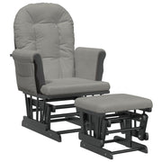 Vetonek Nursing chair with stool light gray fabric