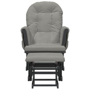 Nursing chair with stool light gray fabric v0229 - Vetonek