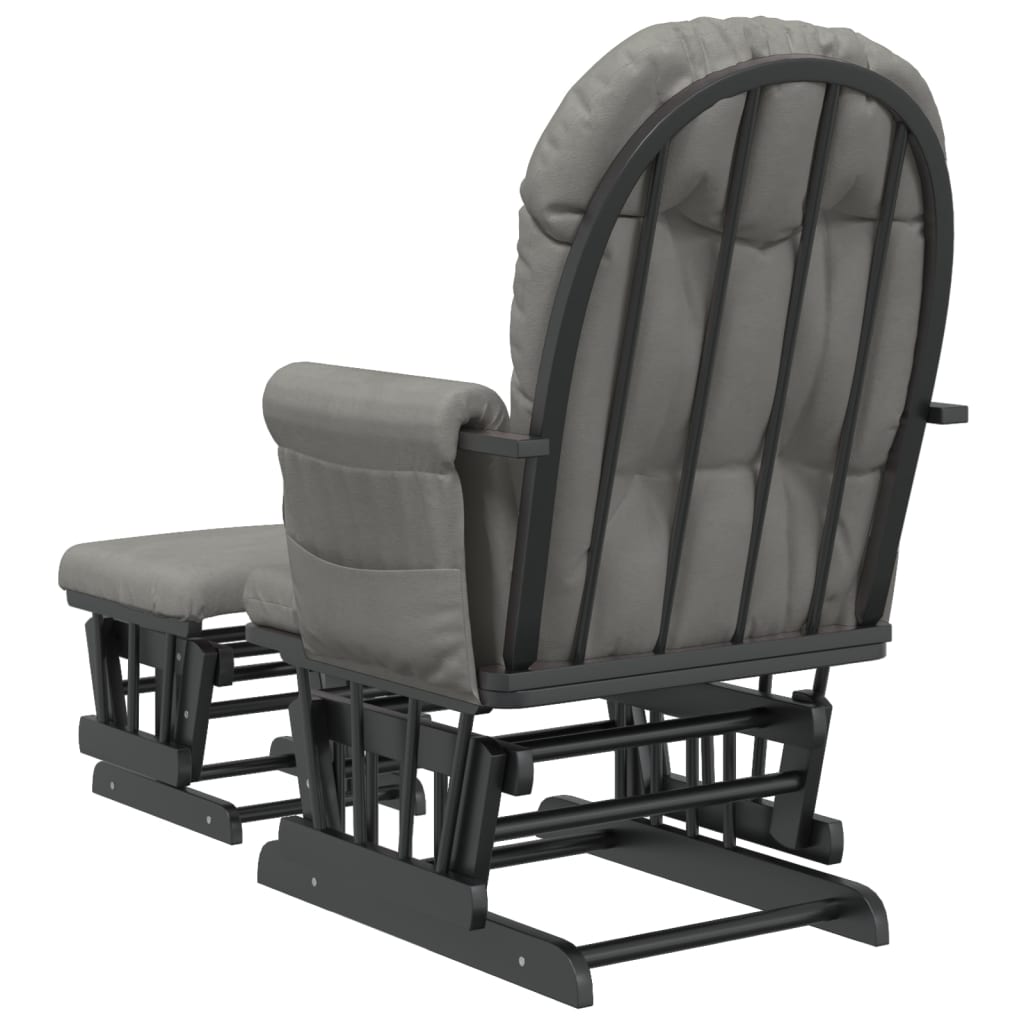 Nursing chair with stool light gray fabric v0229 - Vetonek