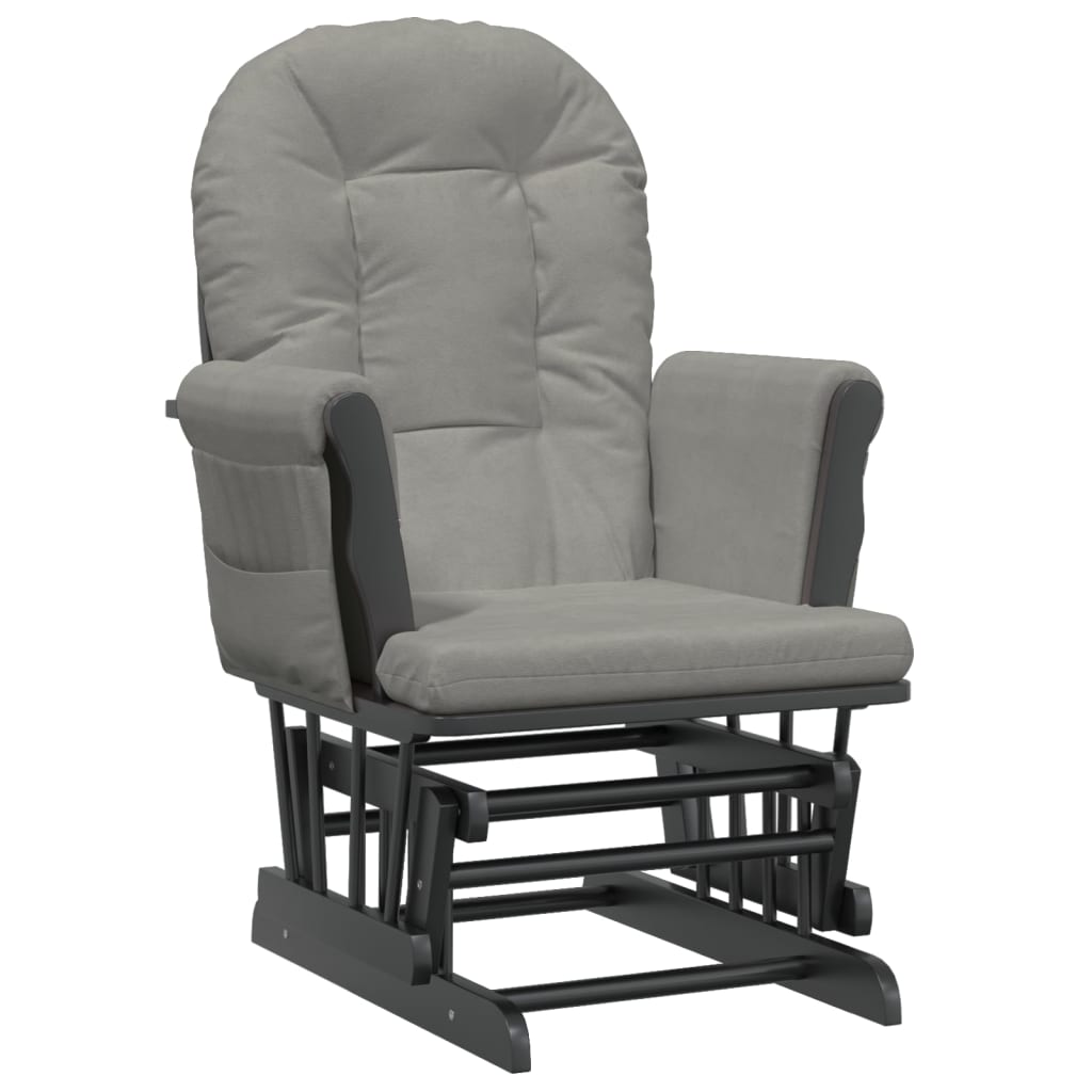 Nursing chair with stool light gray fabric v0229 - Vetonek