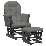 Vetonek Nursing chair with stool dark gray fabric