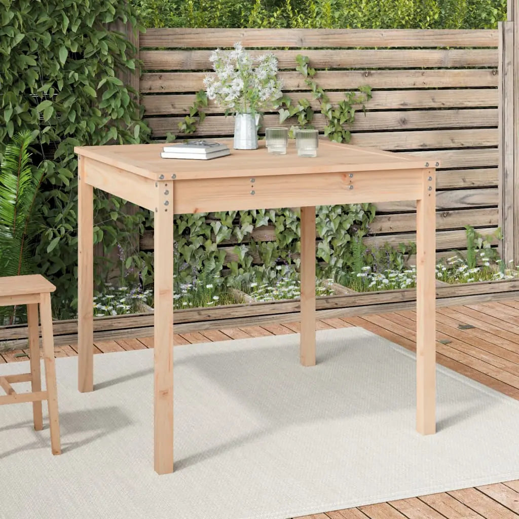 Vetonek Mesa de jardín madera maciza de pino 82,5x82,5x76 cm