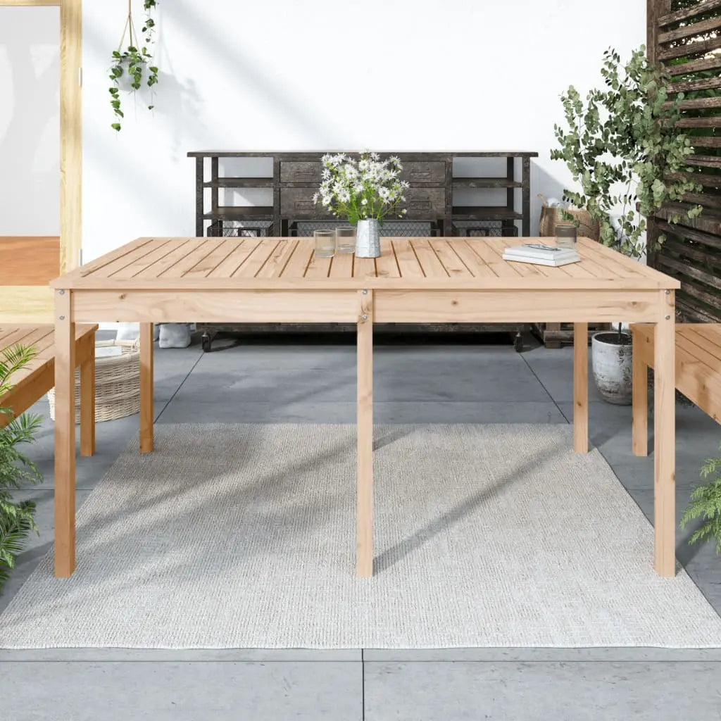 Vetonek Mesa de jardín madera maciza de pino 159,5x82,5x76 cm