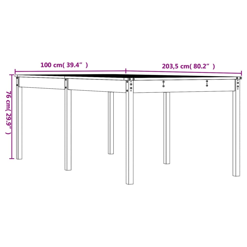 Douglas Douglas en bois en bois Tableau 203,5x100x76 cm