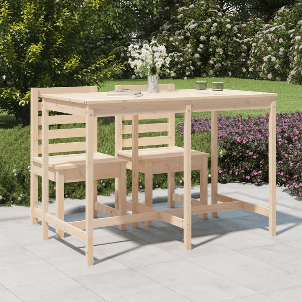 Vetonek Mesa de jardín madera maciza de pino 159,5x82,5x110 cmcm