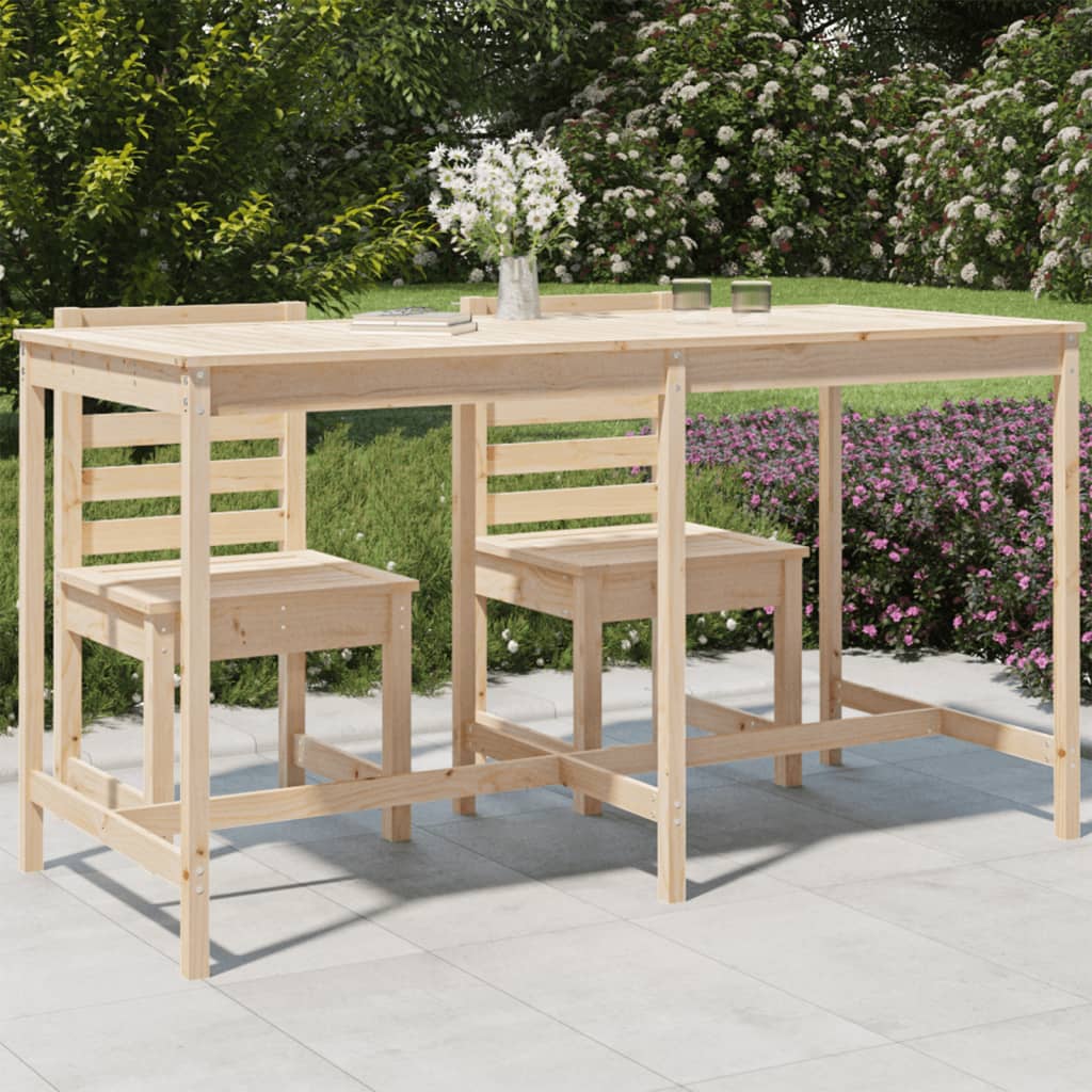 Vetonek Mesa de jardín madera maciza de pino 203,5x90x110 cm