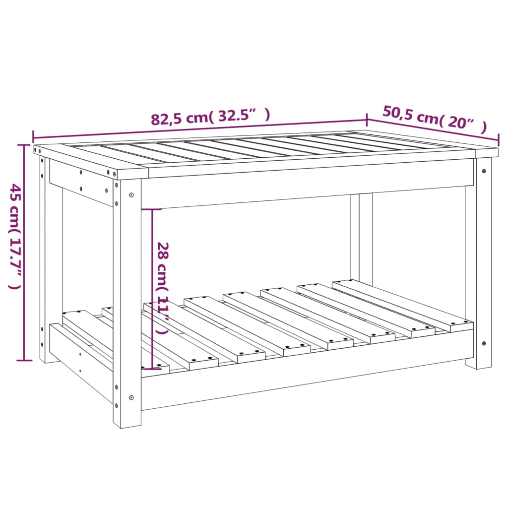 Douglas Sound Wood en bois Tableau 82.5x50.5x45 cm