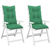 High back garden chair cushion 2 pcs green fabric 120x50x7cm V6580 Vetonek