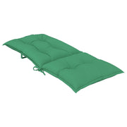 High back garden chair cushion 2 pcs green fabric 120x50x7cm V6580 Vetonek