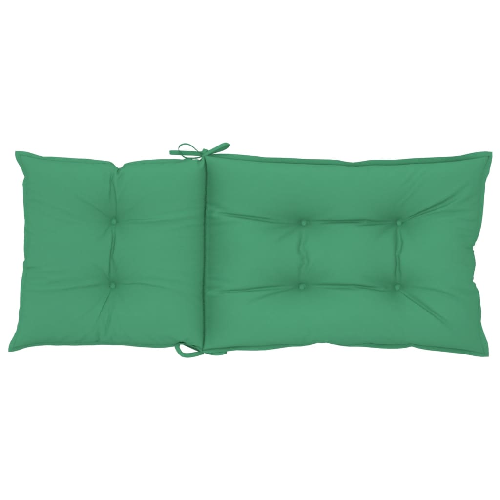 High back garden chair cushion 2 pcs green fabric 120x50x7cm V6580 Vetonek