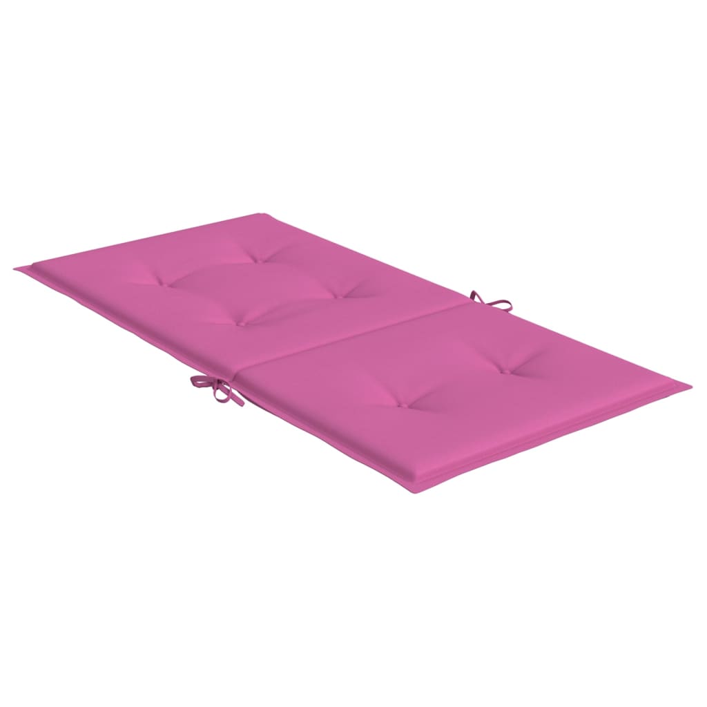 Cojines para silla con respaldo bajo 4 uds tela rosa vidaXL