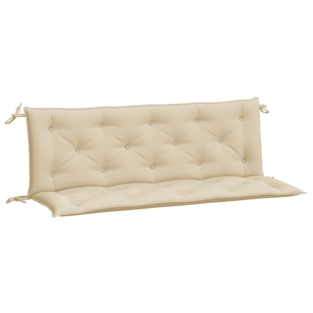 Cojines de banco de jardín 2 uds tela Oxford beige 150x50x7 cm