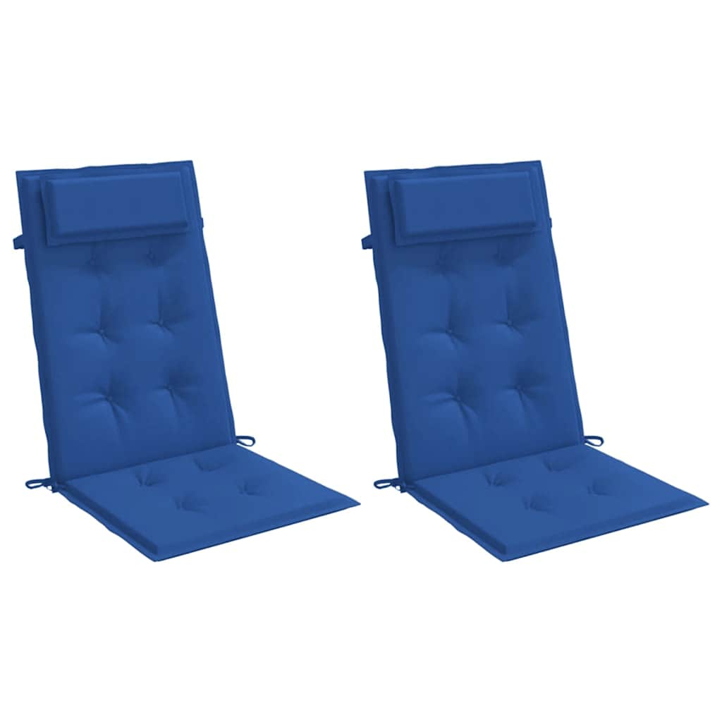 High back chair cushions 2 pcs Klein blue Oxford fabric V3201 Vetonek