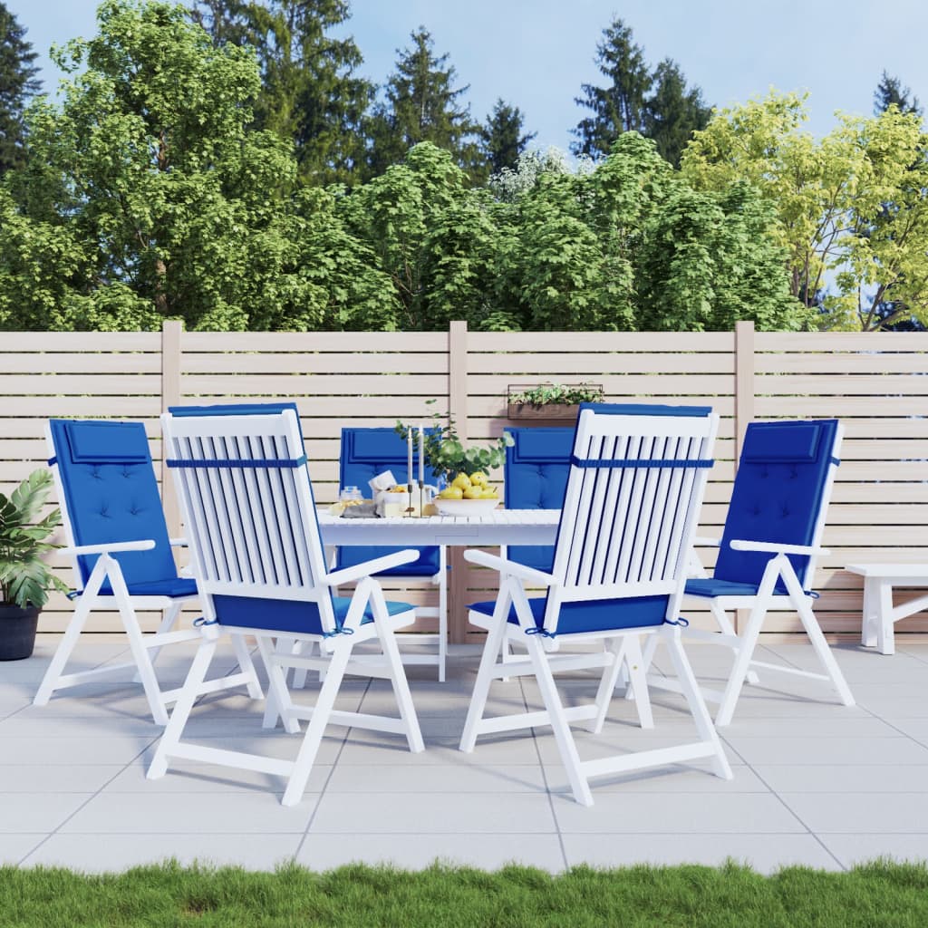 High back chair cushions 6 pcs Klein blue Oxford fabric V3225 Vetonek