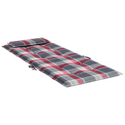 High back chair cushions 6 pcs red plaid Oxford fabric V3317 Vetonek