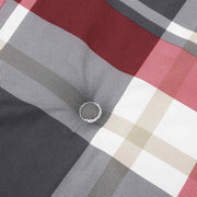 High back chair cushions 6 pcs red plaid Oxford fabric V3317 Vetonek