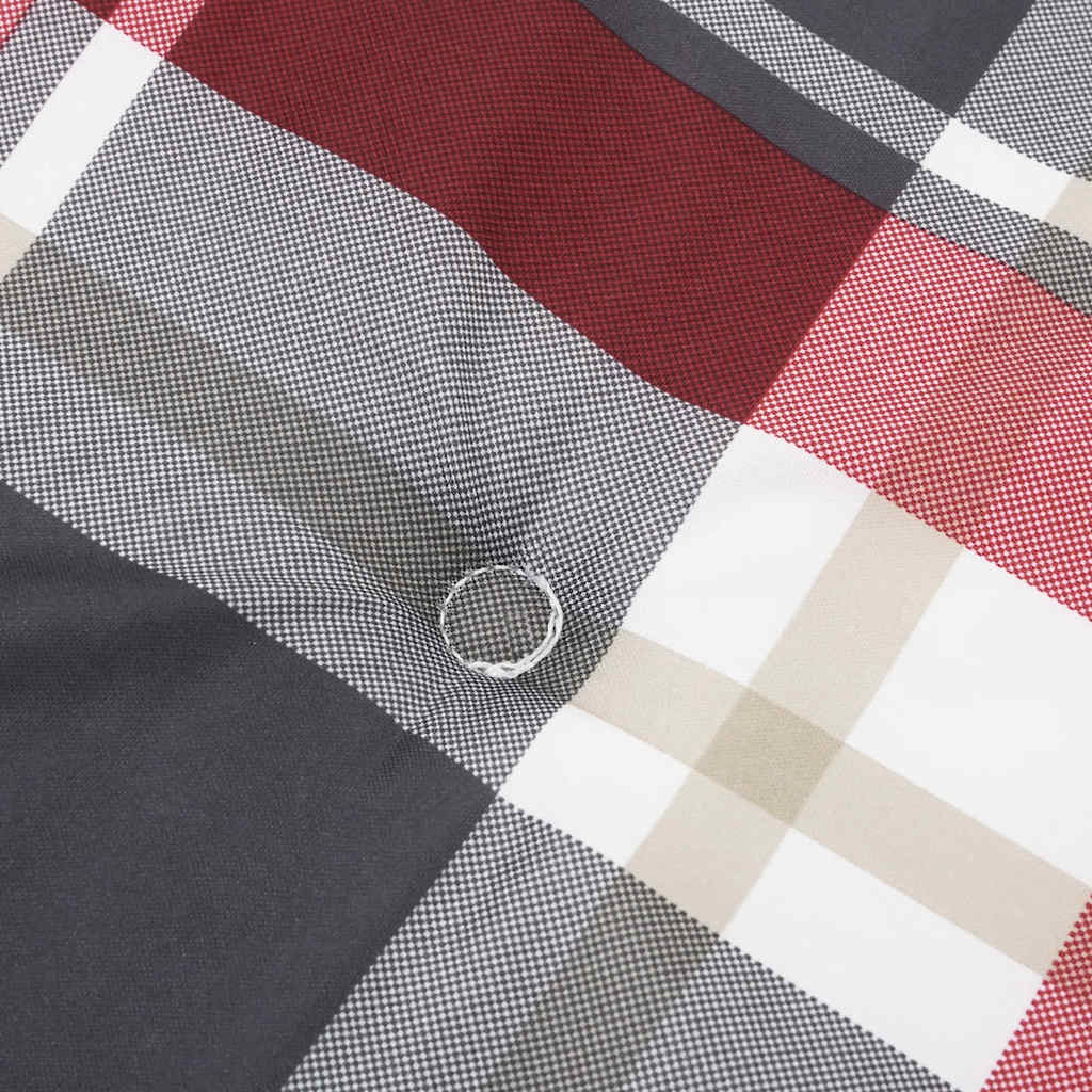 High back chair cushions 6 pcs red plaid Oxford fabric V3317 Vetonek