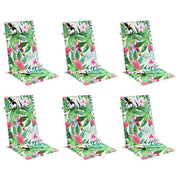 High back chair cushions 6 pcs Multicolored Oxford fabric V3430 Vetonek