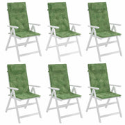 High back chair cushions 6 pcs Oxford fabric leaf print V3492 Vetonek
