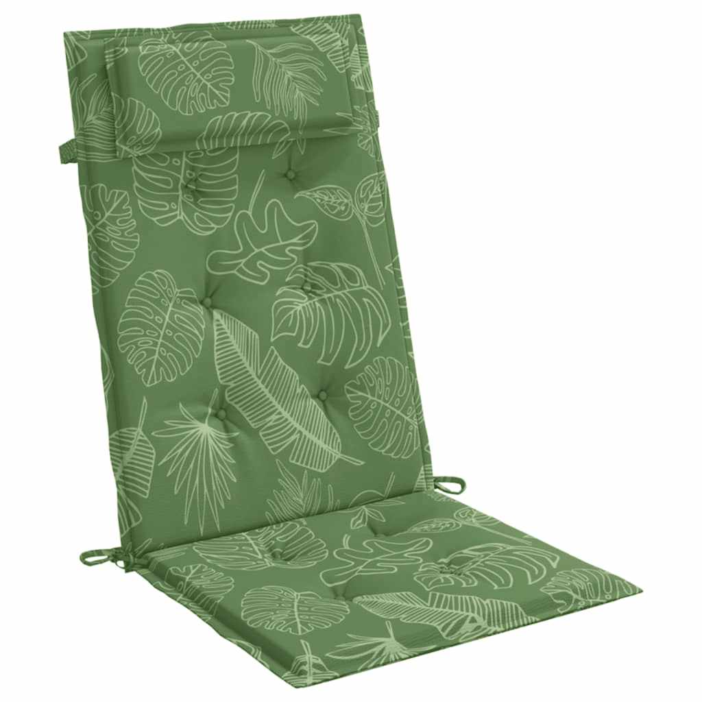 High back chair cushions 6 pcs Oxford fabric leaf print V3492 Vetonek