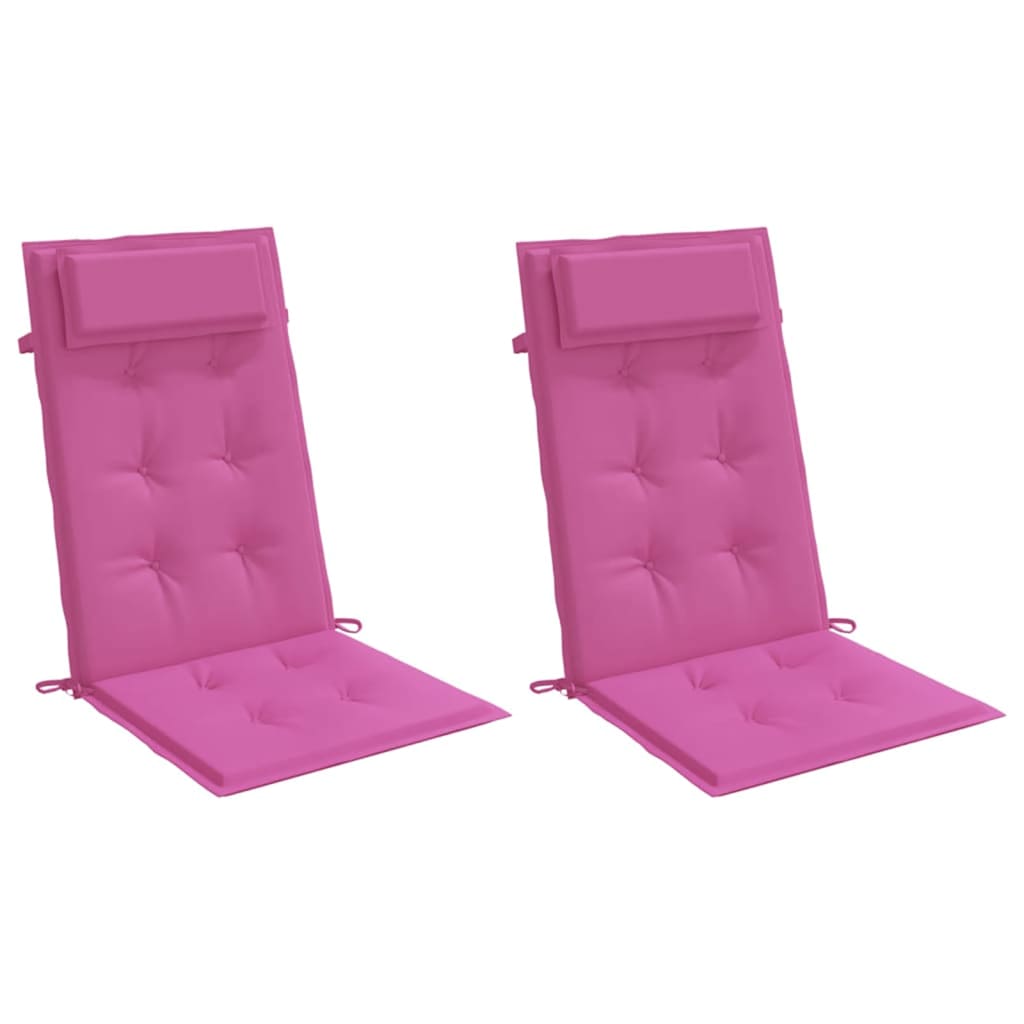 High back chair cushions 2 pcs pink Oxford fabric V3508 Vetonek