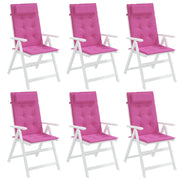 High back chair cushions 6 pcs pink Oxford fabric V3522 Vetonek