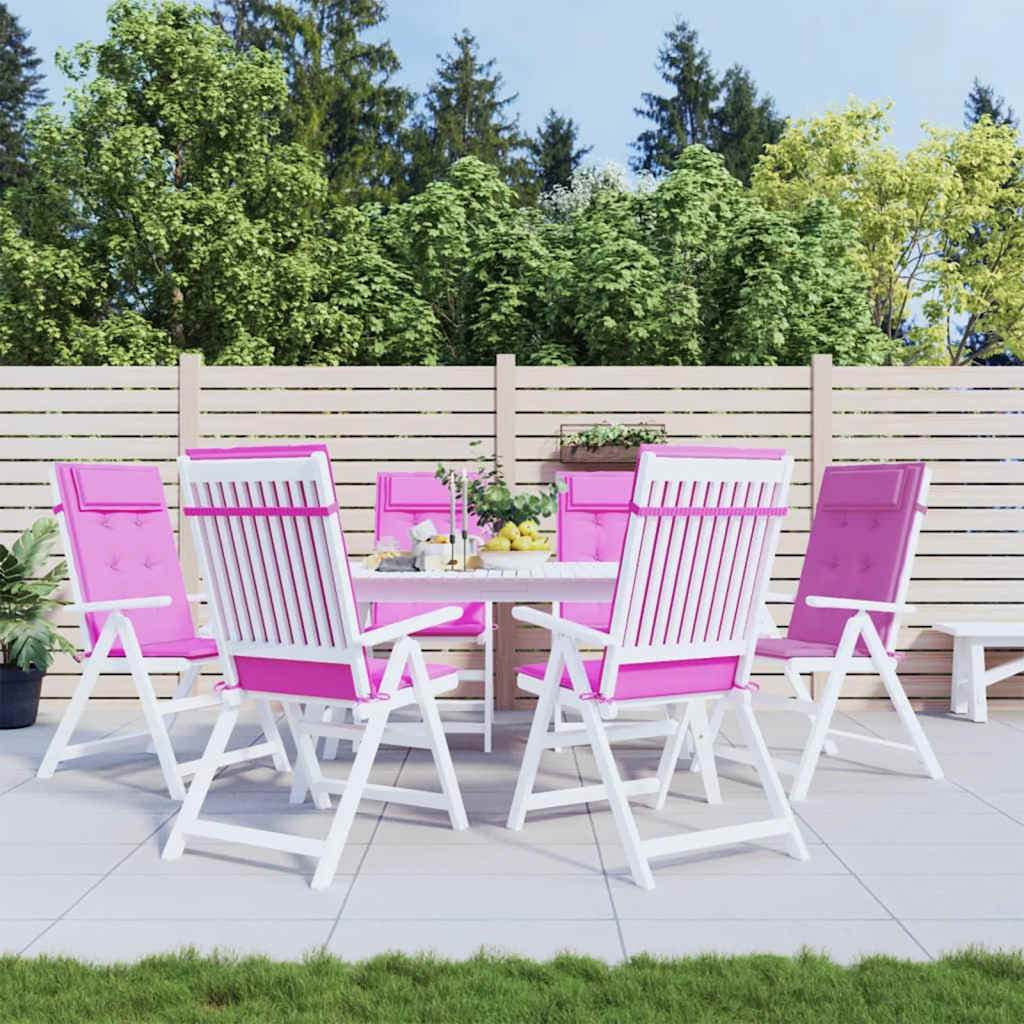 High back chair cushions 6 pcs pink Oxford fabric V3522 Vetonek