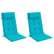 Cojines para silla con respaldo alto 2 uds tela Oxford turquesa V3539 Vetonek