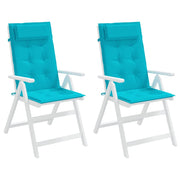 Cojines para silla con respaldo alto 2 uds tela Oxford turquesa V3539 Vetonek