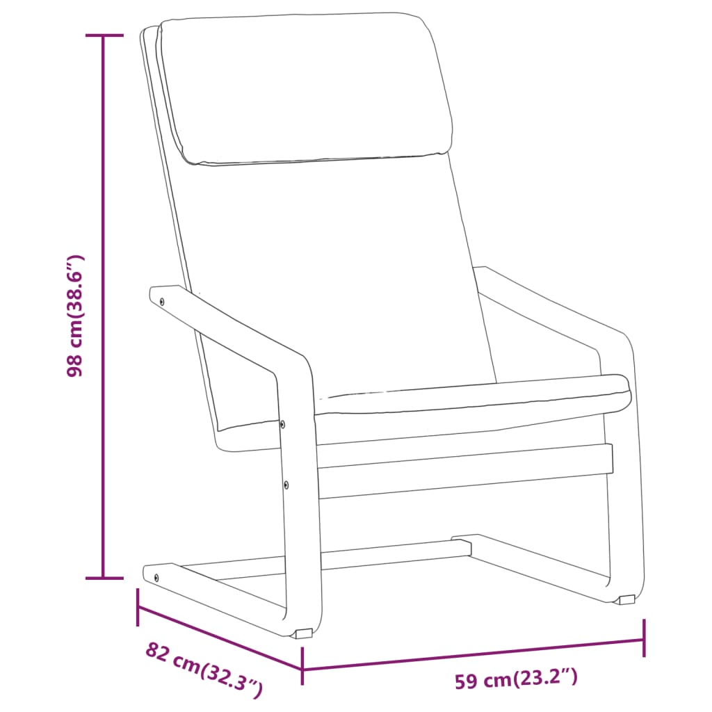 Sillón de relax con taburete tela marrón oscuro vidaXL