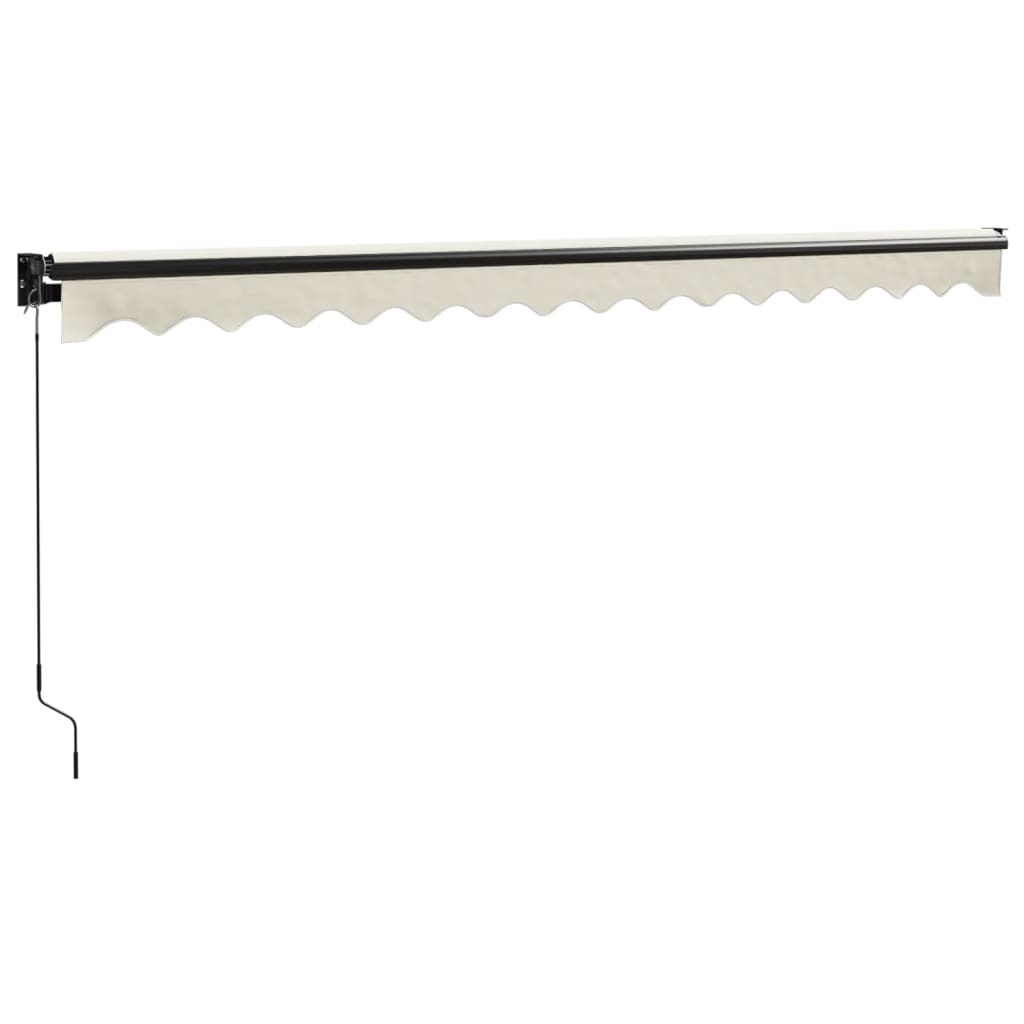 Toldo retráctil aluminio y tela color crema 4,5x3 m V4642 Vetonek