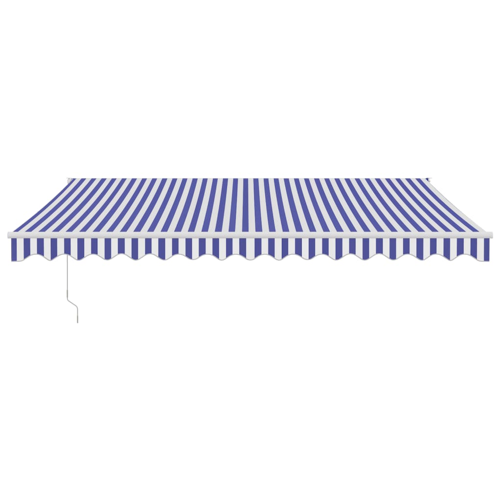 Blue and white automatic retractable awning 4.5x3 m V4840 Vetonek