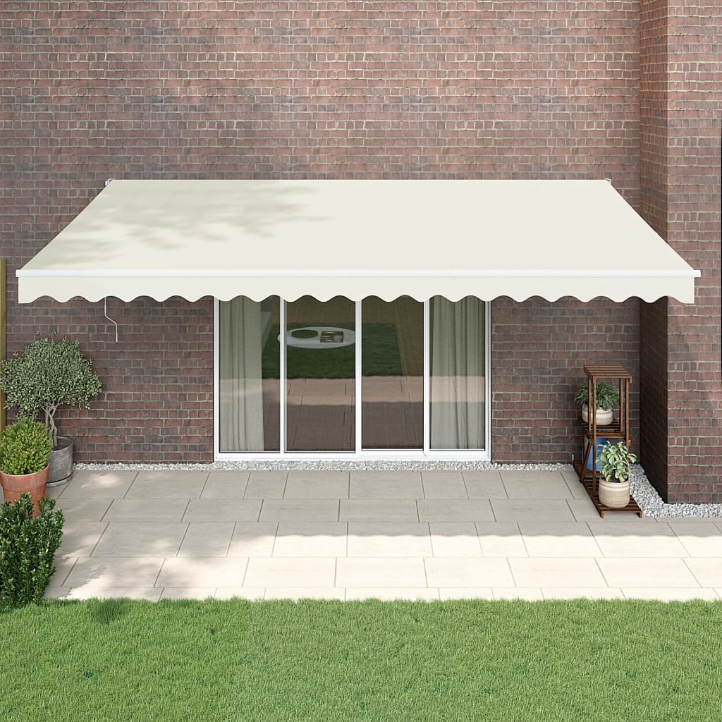 Cream automatic retractable awning 5x3 m V4901 Vetonek