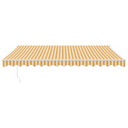 Yellow and white automatic retractable awning 4.5x3 m V4949 Vetonek