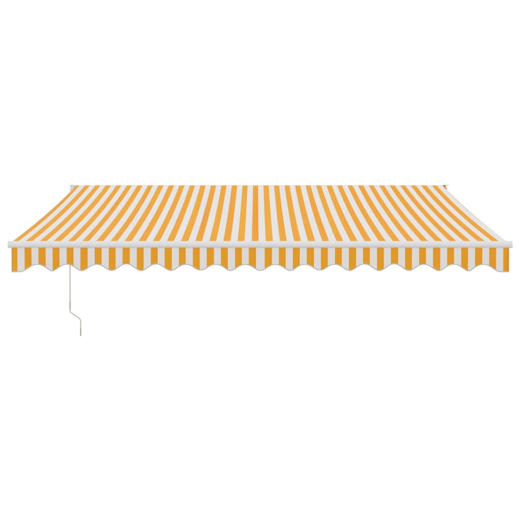 Yellow and white automatic retractable awning 4.5x3 m V4949 Vetonek