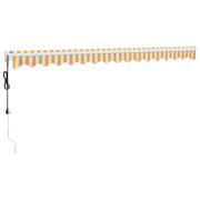 Yellow and white automatic retractable awning 4.5x3 m V4949 Vetonek