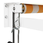 Yellow and white automatic retractable awning 4.5x3 m V4949 Vetonek