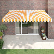 Yellow and white automatic retractable awning 4.5x3 m V4949 Vetonek