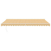 Yellow and white automatic retractable awning 5x3 m V4956 Vetonek