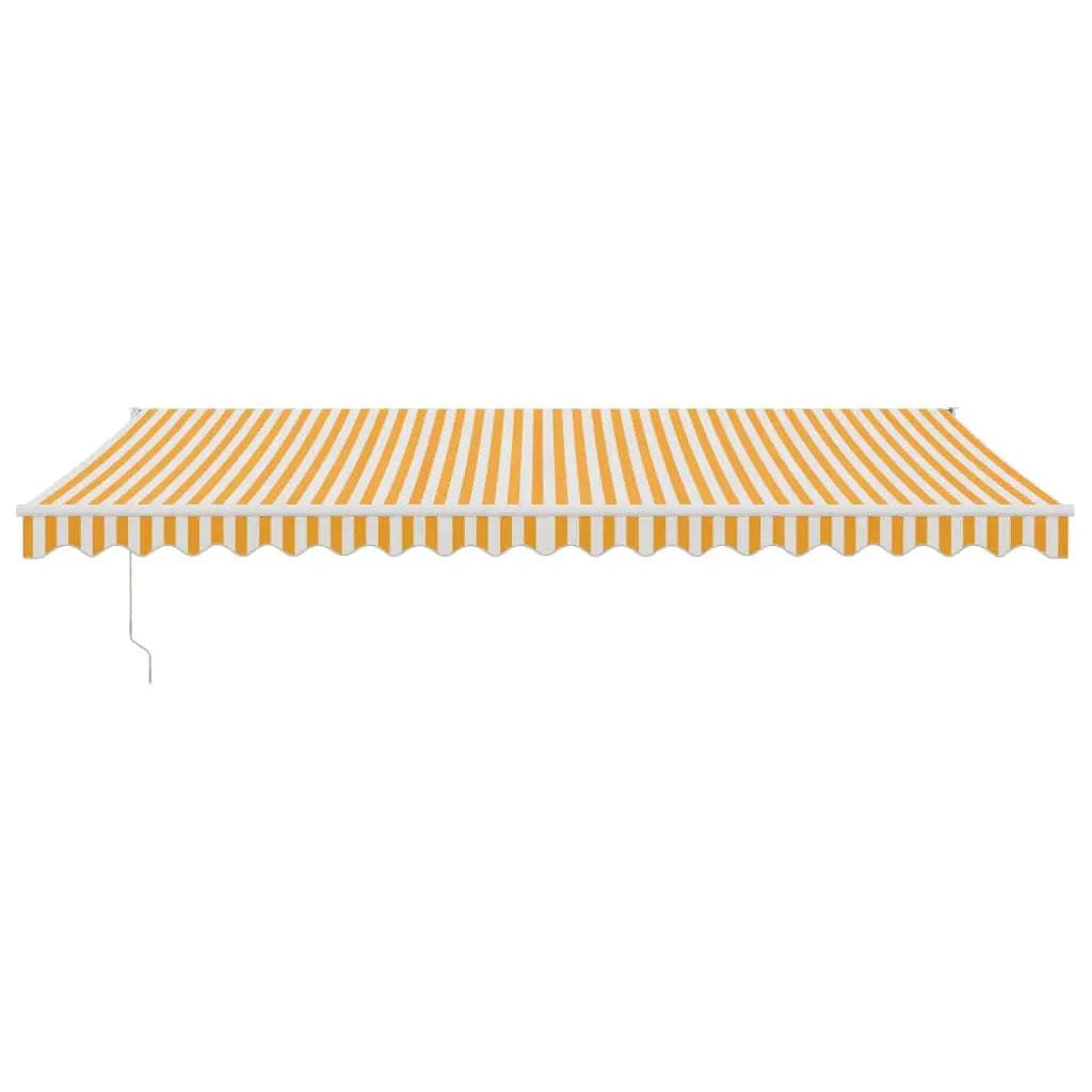Yellow and white automatic retractable awning 5x3 m V4956 Vetonek